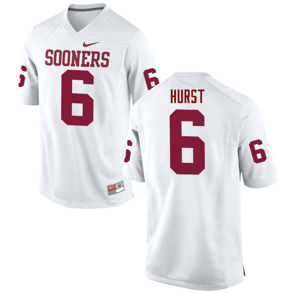 Men Oklahoma Sooners #6 Demontre Hurst College Football Jerseys Game-White